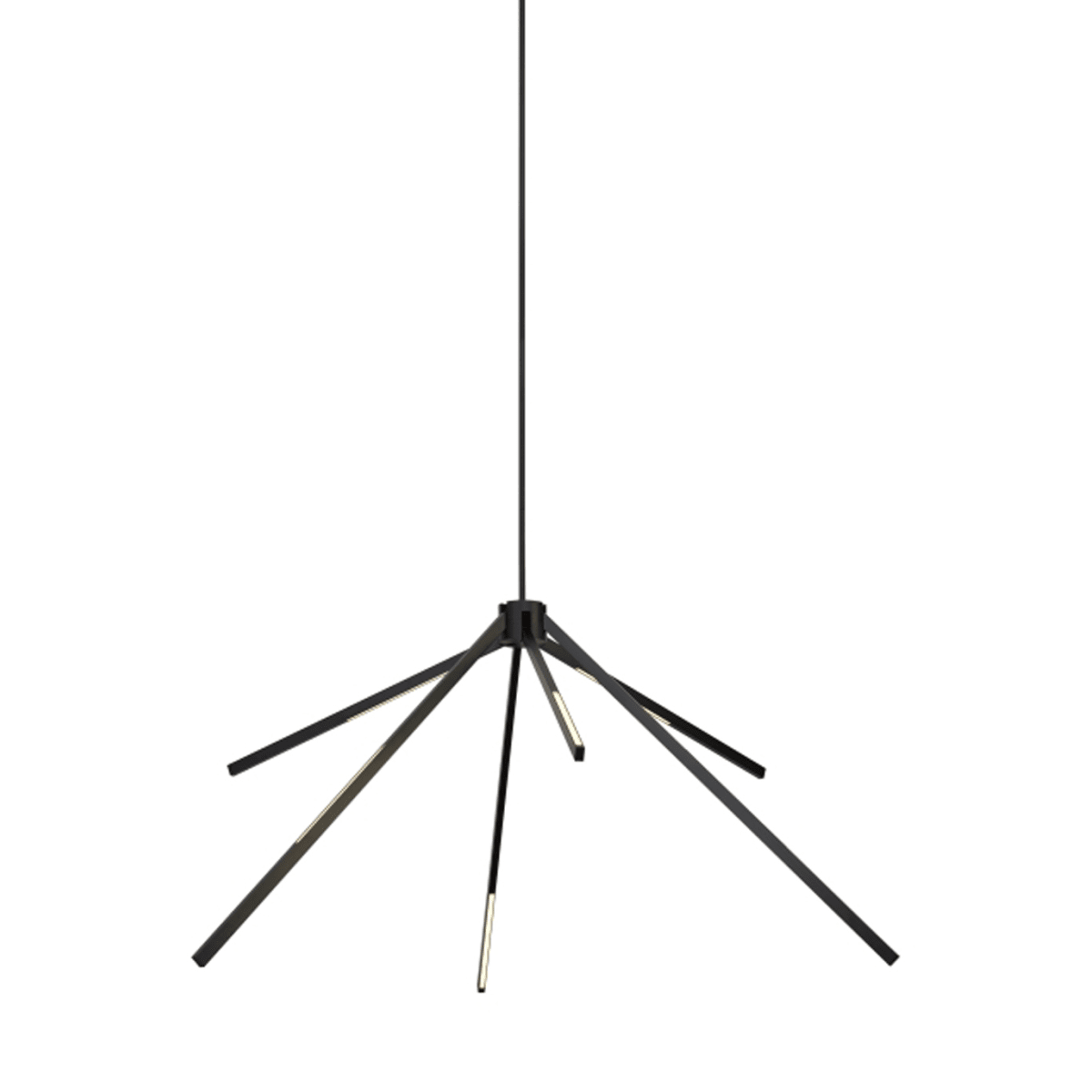 Tech Lighting 700AEONB LED930 Matte Black 3000K Aeon 37 11 16 Wide Integrated LED Adjustable Arm Chandelier LightingDirect