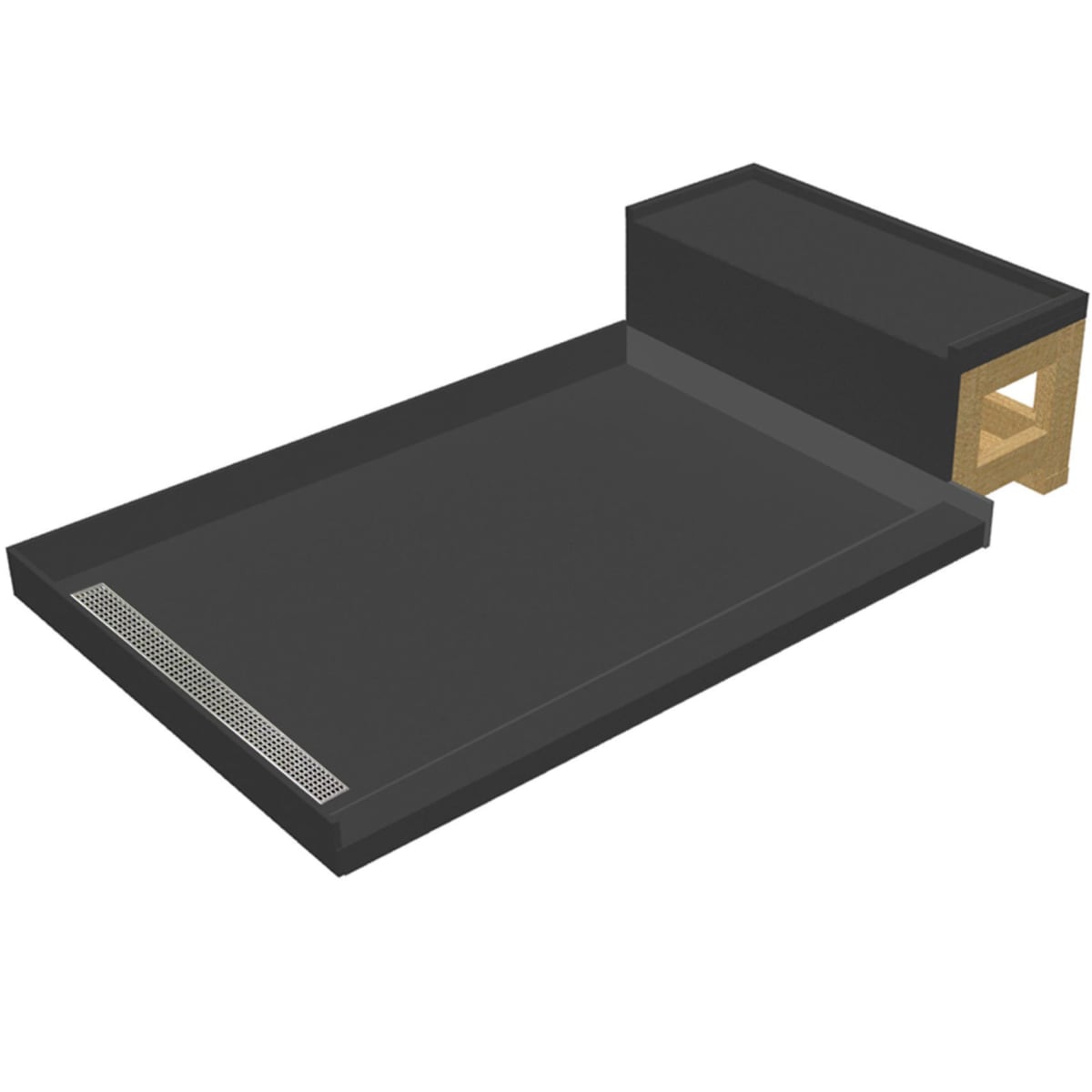 Tile Redi Rt4860l Ob Rb48 Kit Oil Rubbed Bronze Base N Bench 72 X