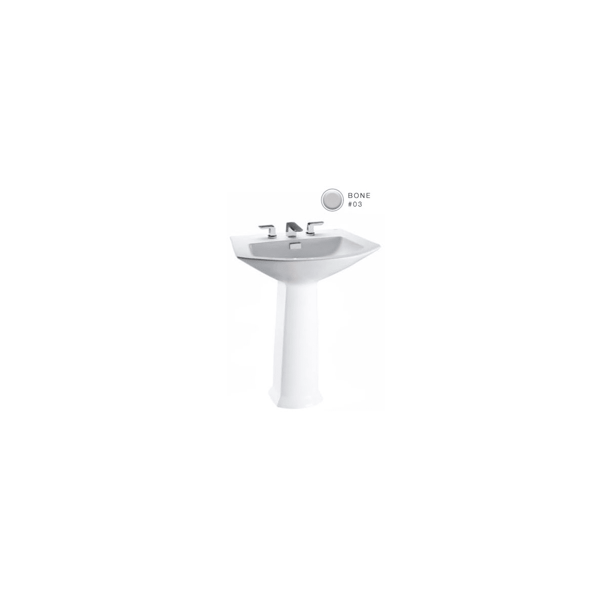 Toto Lt960 8 03 Bone Soiree 29 1 2 Pedestal Bathroom Sink With 3