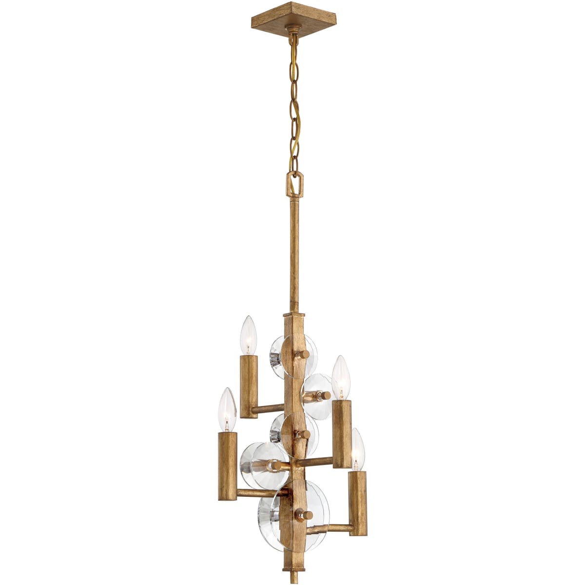 Varaluz 612220 Antiqued Gold Leaf Engeared 4 Light 12