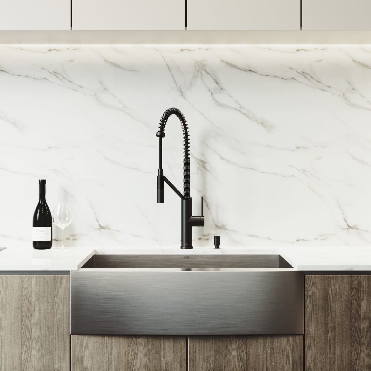 Vigo VG15746 Stainless Steel / Matte Black All-In-One 33 ...