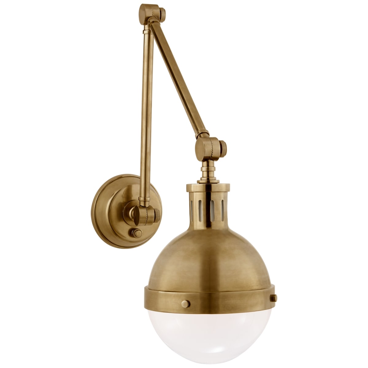 Thomas O'Brien Library 16 Picture Light in Hand-Rubbed Antique Brass