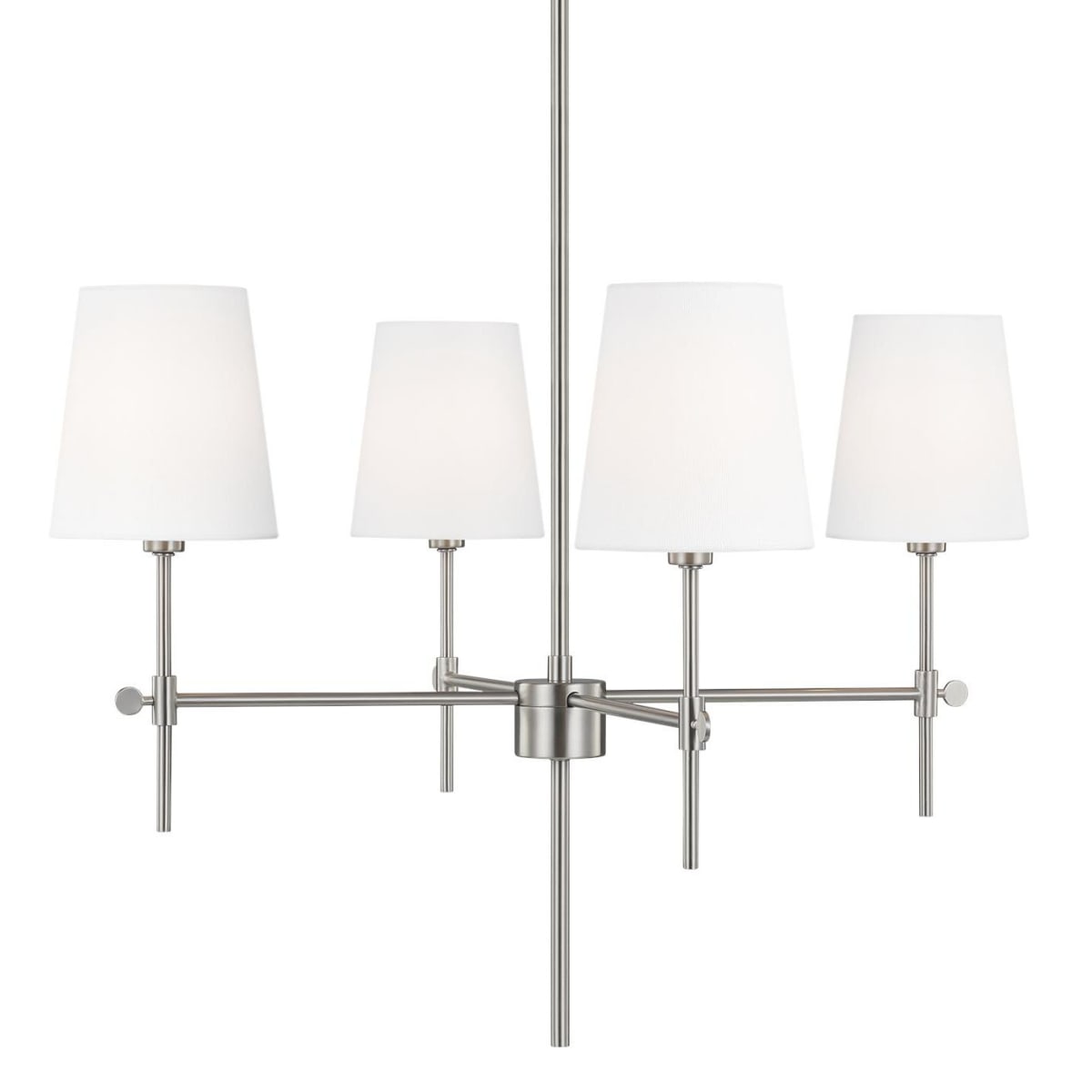 Visual Comfort Studio Baker Four Light Chandelier In Satin Brass