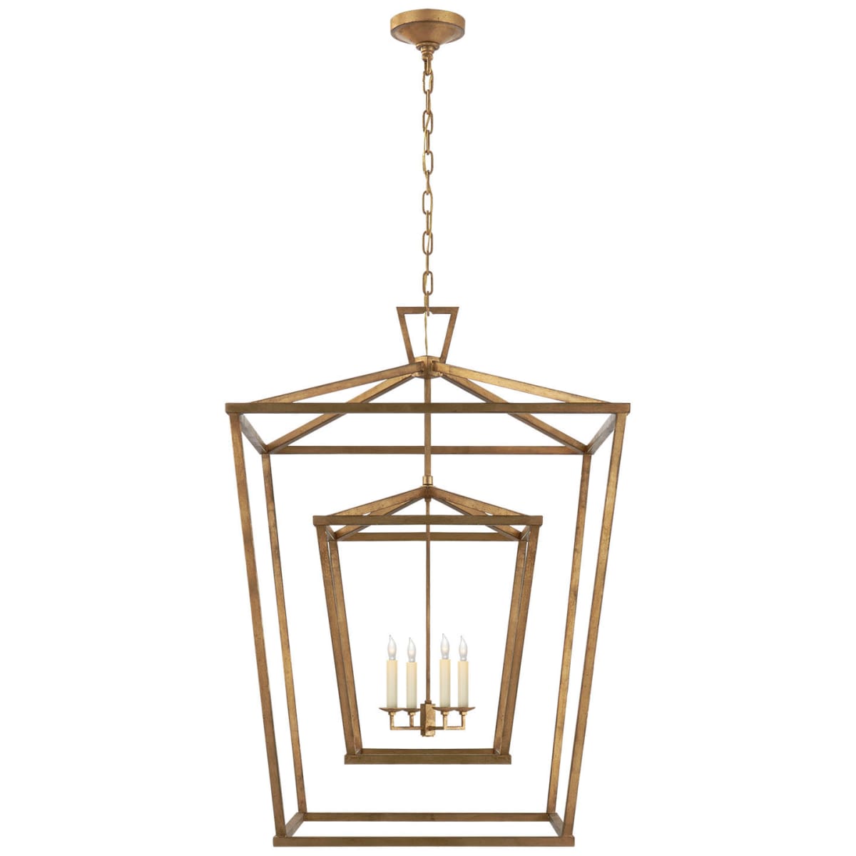 Visual Comfort Chc 2199gi Gilded Iron Darlana 29 Extra Large Double Cage Chandelier By E F Chapman Lightingshowplace Com