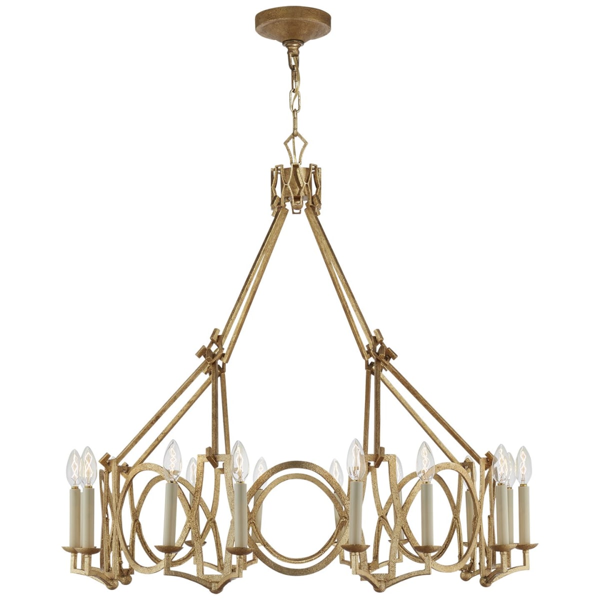 Visual Comfort Nw 5011vg Venetian Gold Brittany 37 Chandelier By Niermann Weeks Lightingshowplace Com