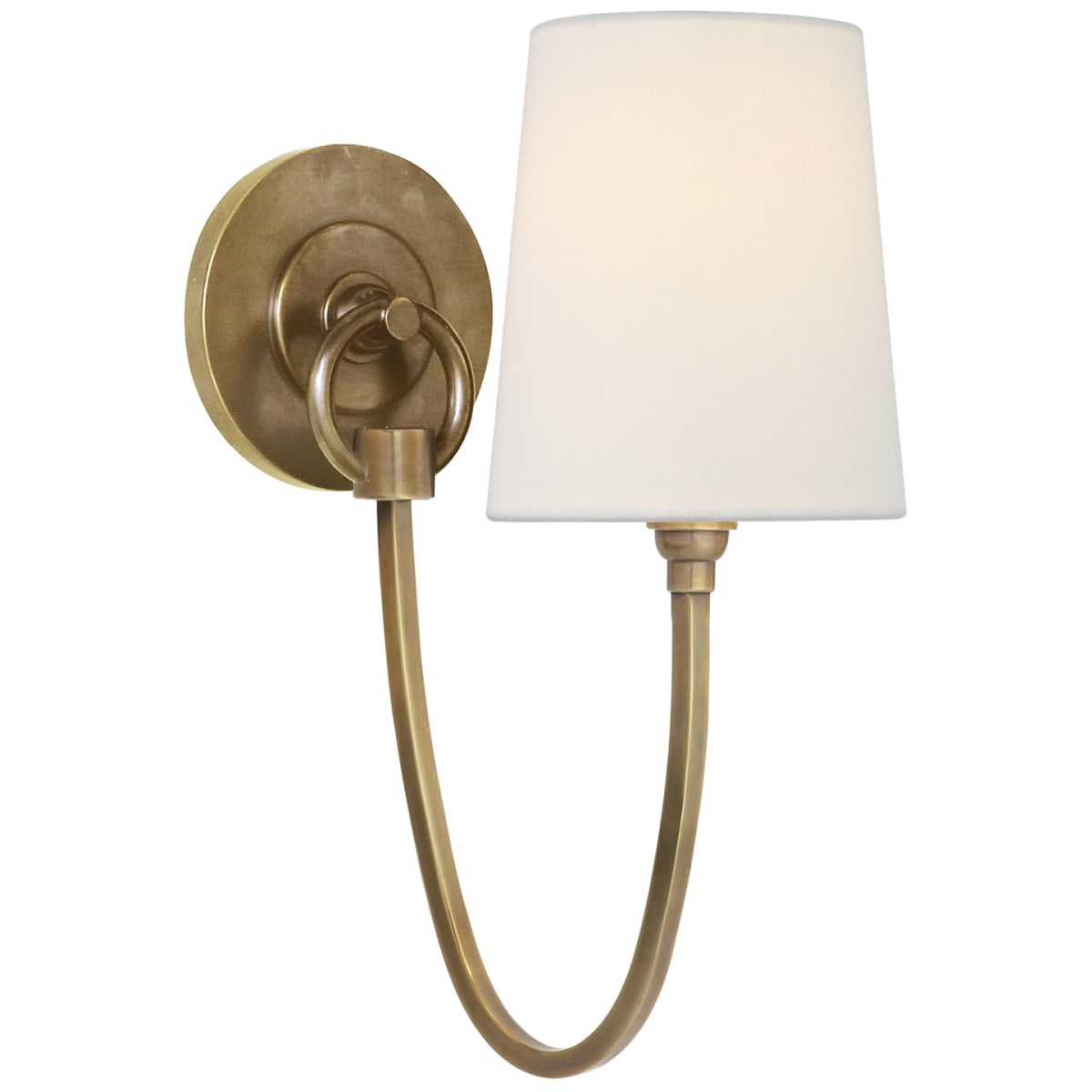 Visual Comfort TOB 2125HAB-L Hand-Rubbed Antique Brass Reed 13 Tall Wall  Sconce 