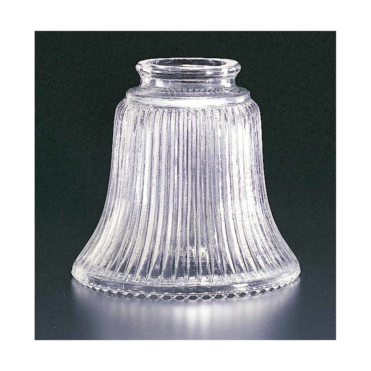 Clear glass bell shade top