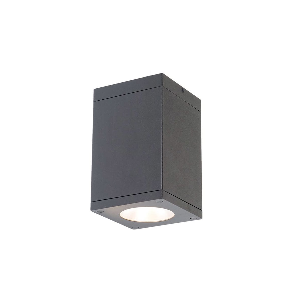 WAC Lighting DC-CD05-N927-GH Cube Architectural 5 LED Flush Mount Outdoor Ceiling Lighting 25 Degrees Narrow Beam Graphite