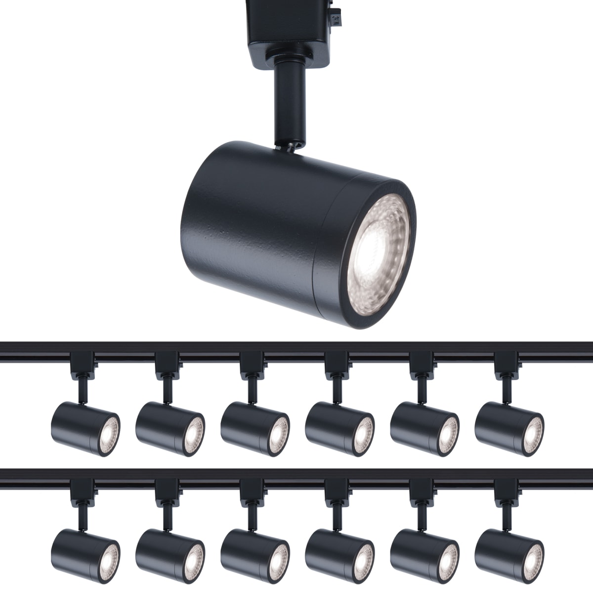 WAC Lighting H 8010 30 BK 12 Black Pack of 12 Charge H Track 6