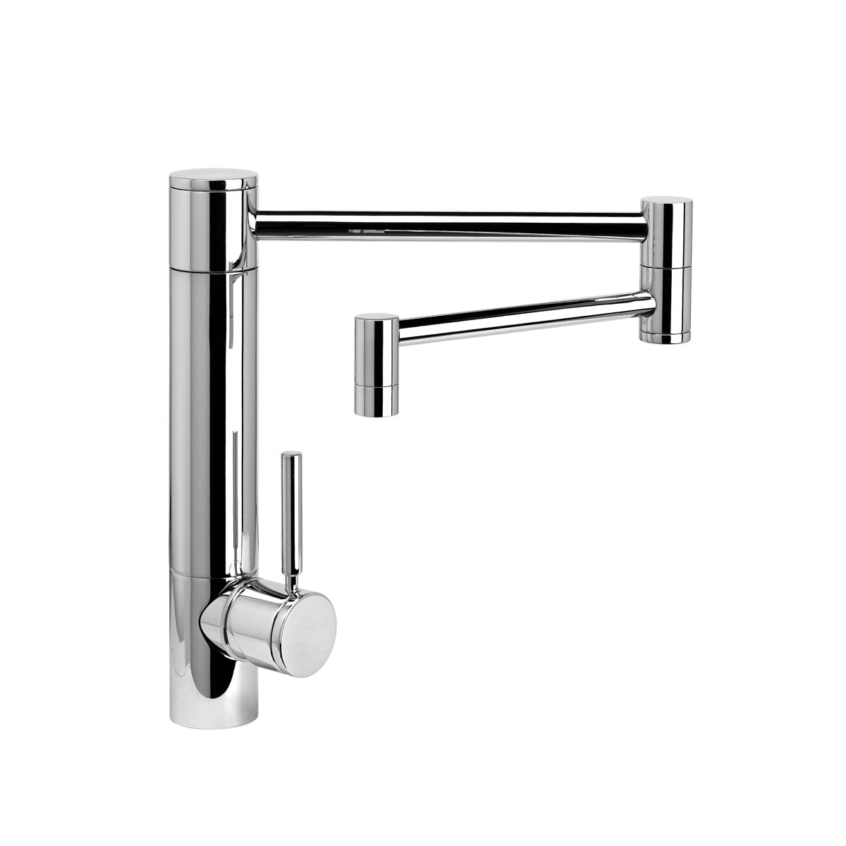 Waterstone 3600-18-CH Chrome Hunley 1.75 GPM Single Hole Kitchen Faucet  with Lever Handle 18