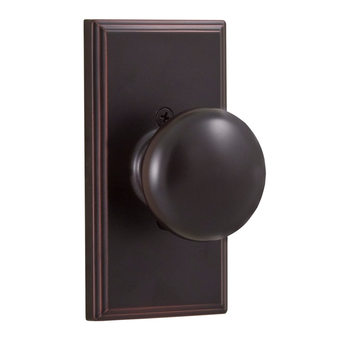 Weslock 03705I1--0020 Oil Rubbed Bronze Impresa Single Dummy Door Knob with  Woodward Rose from the Elegance Collection