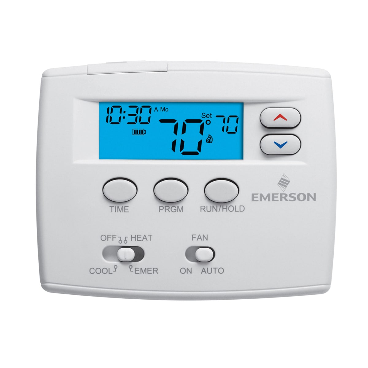 White-Rodgers - 45 to 99°F, 2 Heat, 1 Cool, Economy Digital Heat Pump  Thermostat (Hardwired with Battery Back-Up) - 05284906 - MSC Industrial  Supply