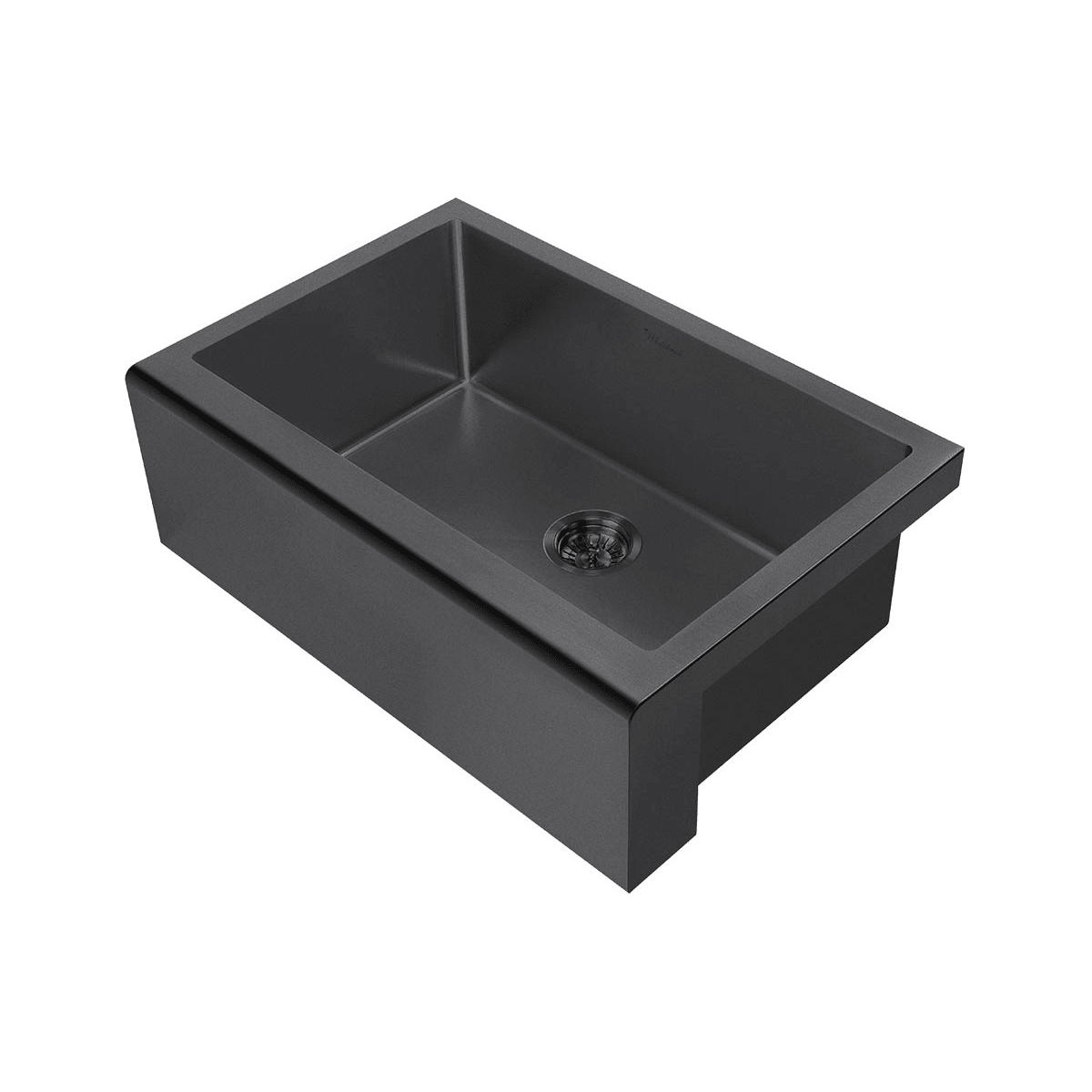 Whitehaus Whnpl3020 Mblk Matte Black Noah Plus 30 Single Basin Kitchen Sink Set For Undermount Installation With Front Apron Includes Matching Grid And Basket Strainer Faucet Com