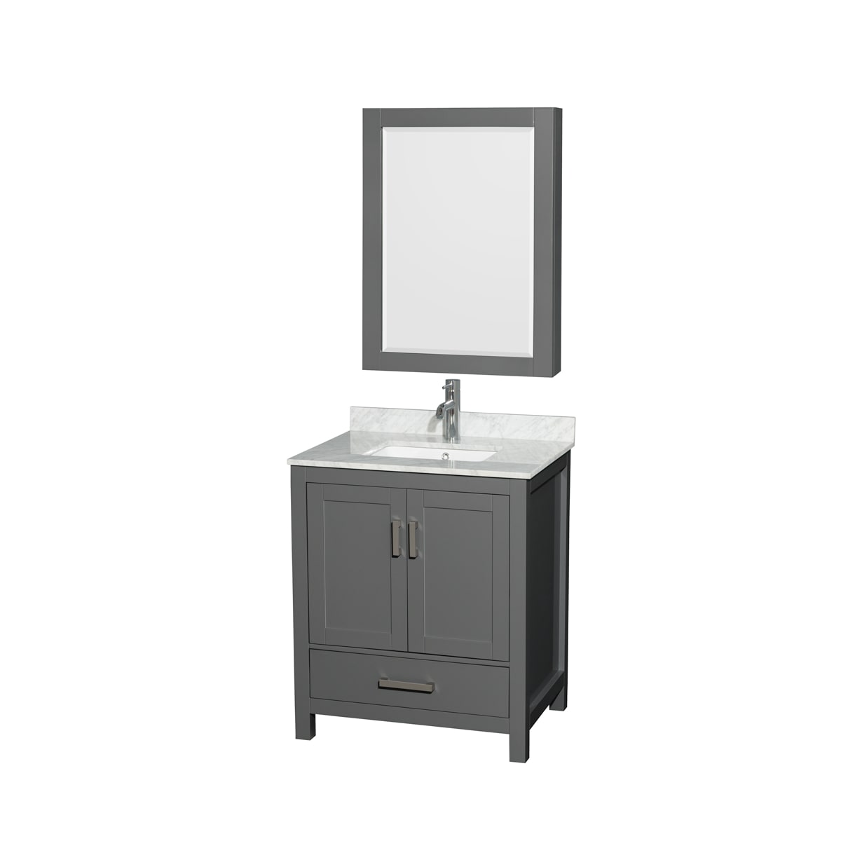 Wyndham Collection Wcs141430skgcmunsmed Dark Gray Carrara Top