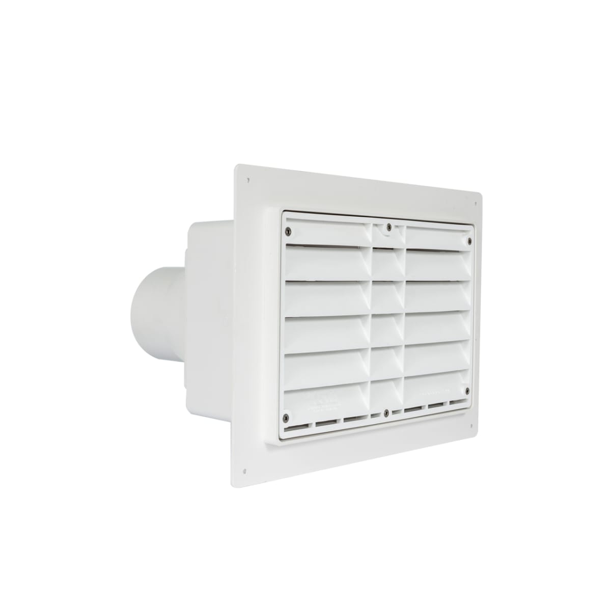 X Vent Box THEB-444-S White Triple 4 Round Duct Impact Resistant  Polypropylene Exhaust Ventilation Box with Gravity Damper -  VentingDirect.com