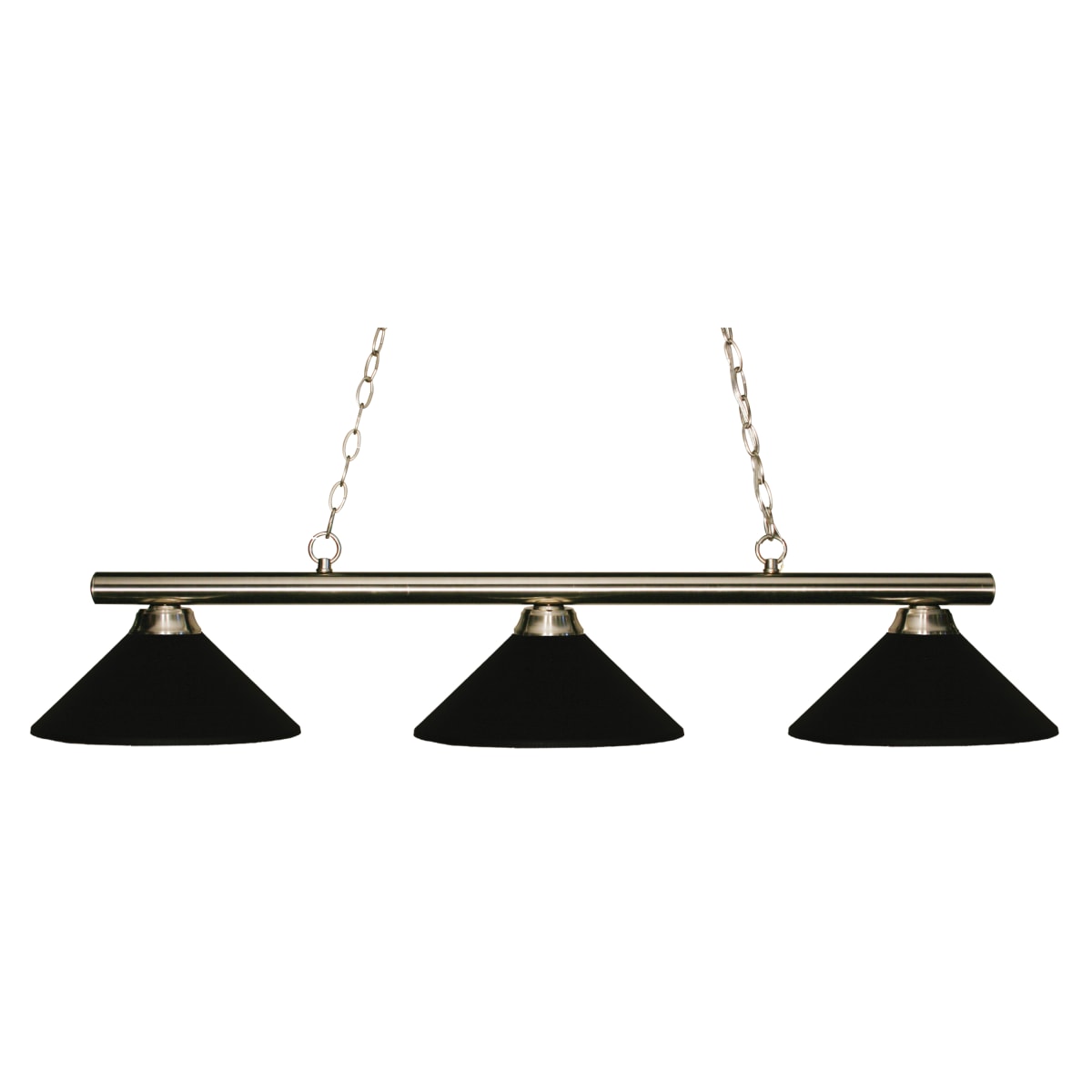 Z-Lite 155-3MB+BN-MMB Matte Black / Brushed Nickel Sharp Shooter 3 Light  Chandelier with Glass Shade - LightingDirect.com
