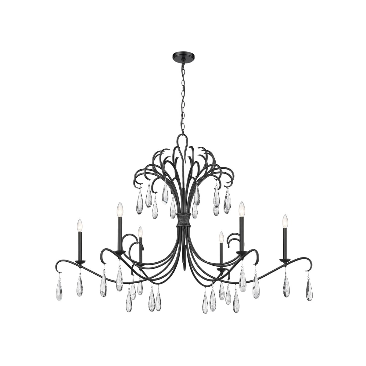 Z-Lite 3039-59MB Matte Black Amara 6 Light 59
