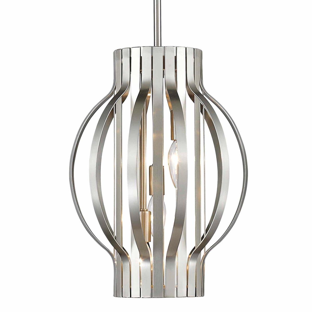 Z-Lite 436-12BN Brushed Nickel Moundou 3 Light Pendant - LightingDirect.com