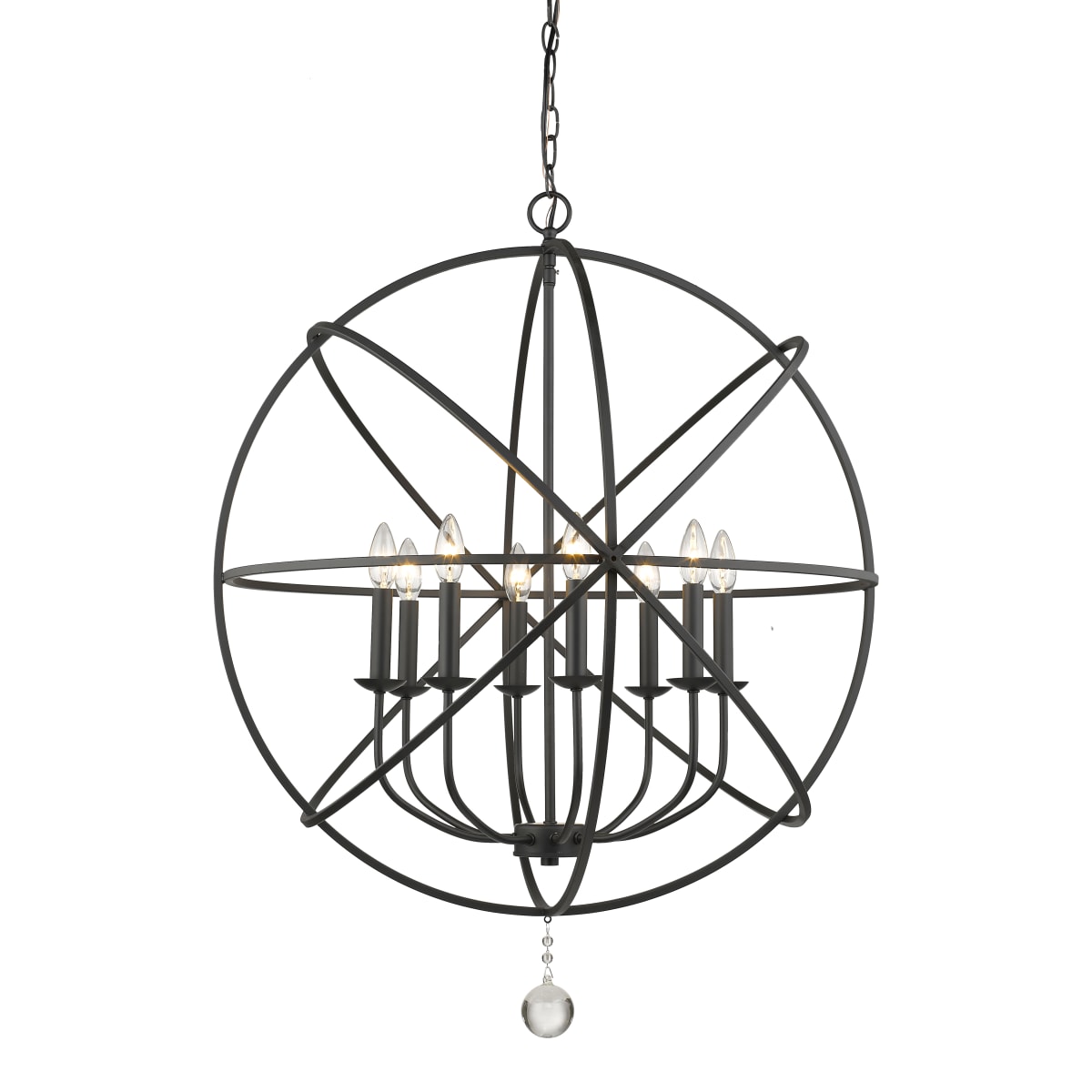 Z-Lite 458-30MB Matte Black Tull 8 Light 30