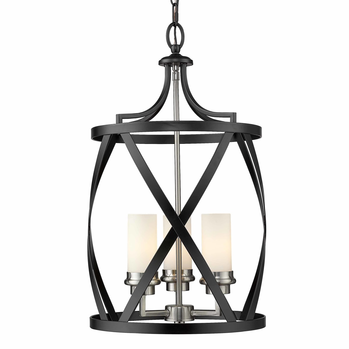 Z-Lite 481P14-MB-BN Matte Black / Brushed Nickel Malcalester