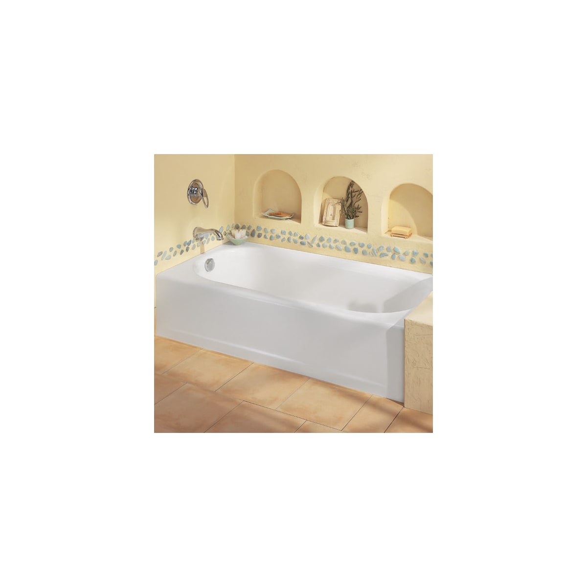 Alcove Bath Tub With Integral Overflow, American Standard Princeton Americast Bathtub With Integral Overflow
