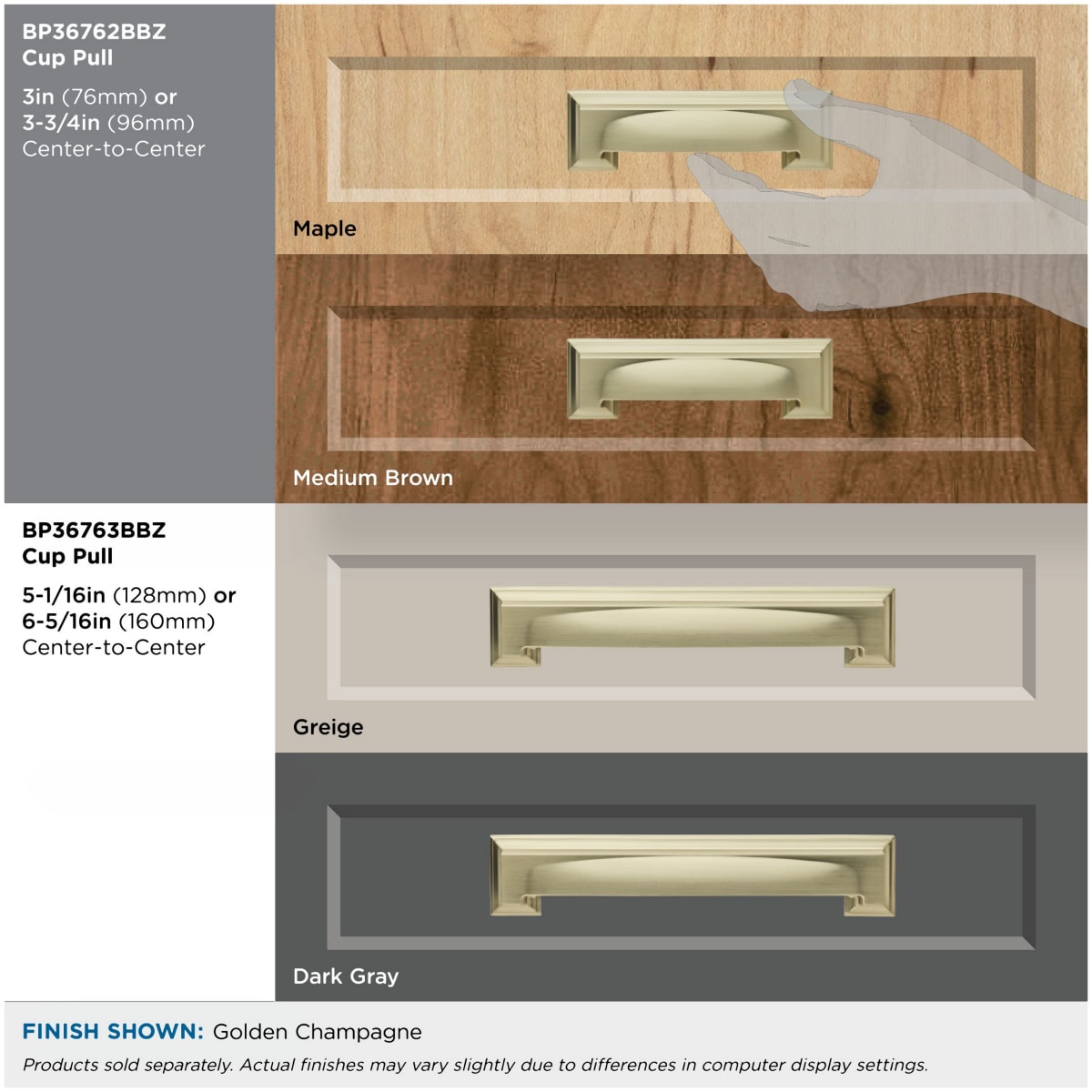 Amerock | Cabinet Pull | Polished Brass | 3 inch (76 mm) Center to Center |  Everyday Heritage | 1 Pack | Drawer Pull | Drawer Handle | Cabinet