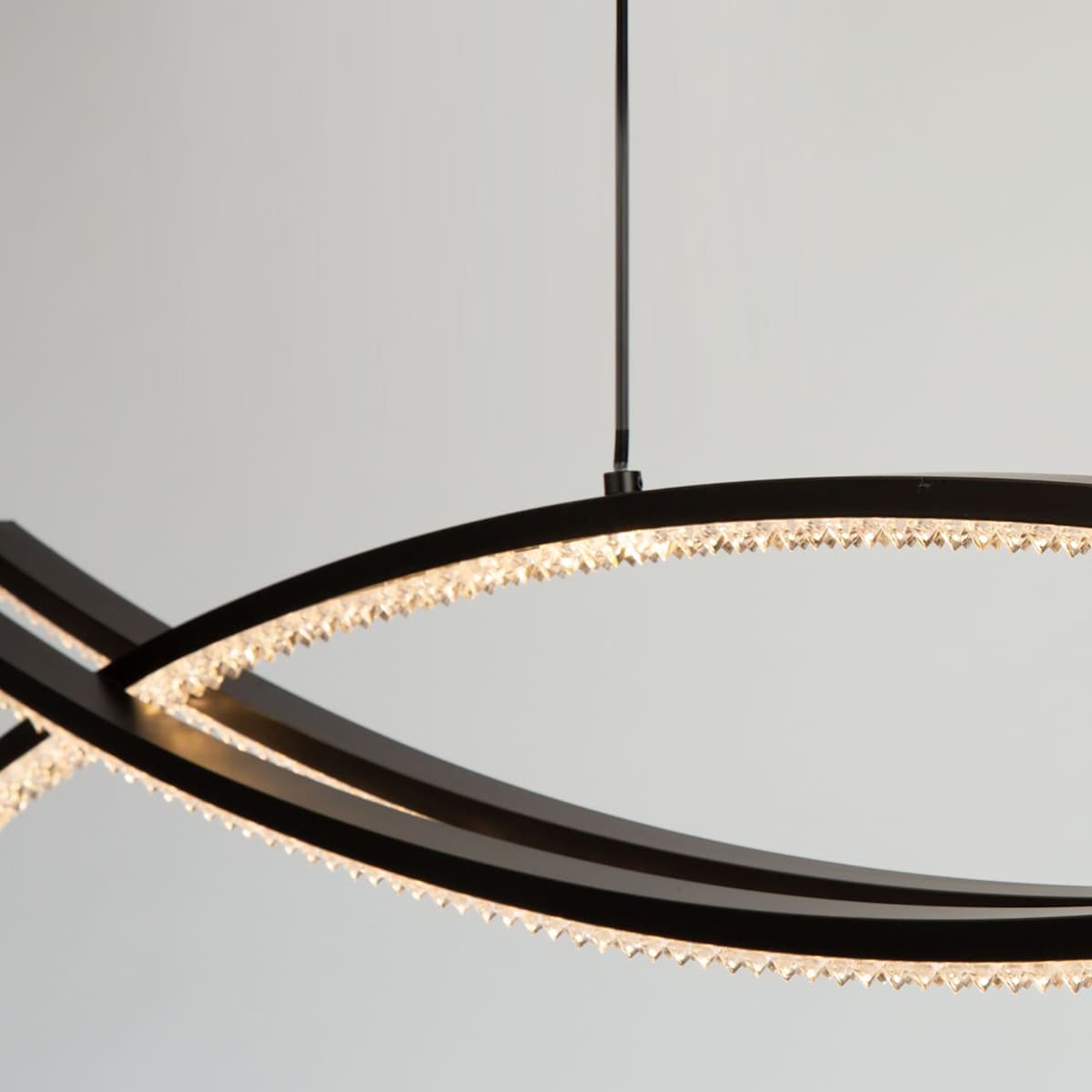 Artcraft Lighting AC6713BK Black Nova 37 Wide LED Linear Chandelier LightingDirect