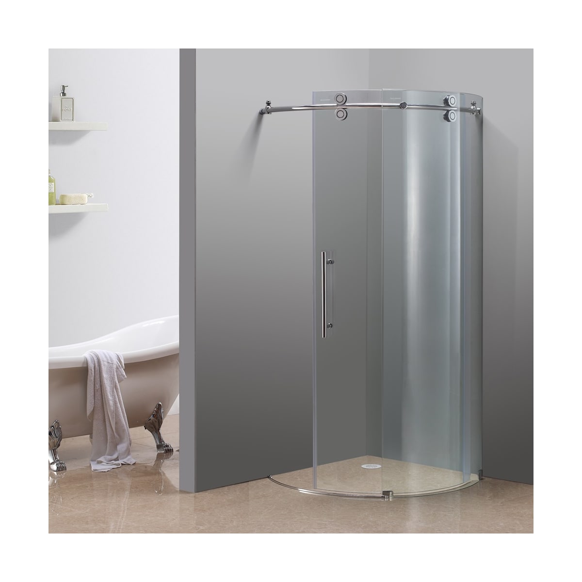 Aston Sen980 Ch 36 8 L Chrome X 32 Frameless Shower Enclosure Aston Sen980 Ch 36 8 L Chrome X 32 Frameless Shower Enclosure With 5 16 Glass And Left Opening Door Faucet Com