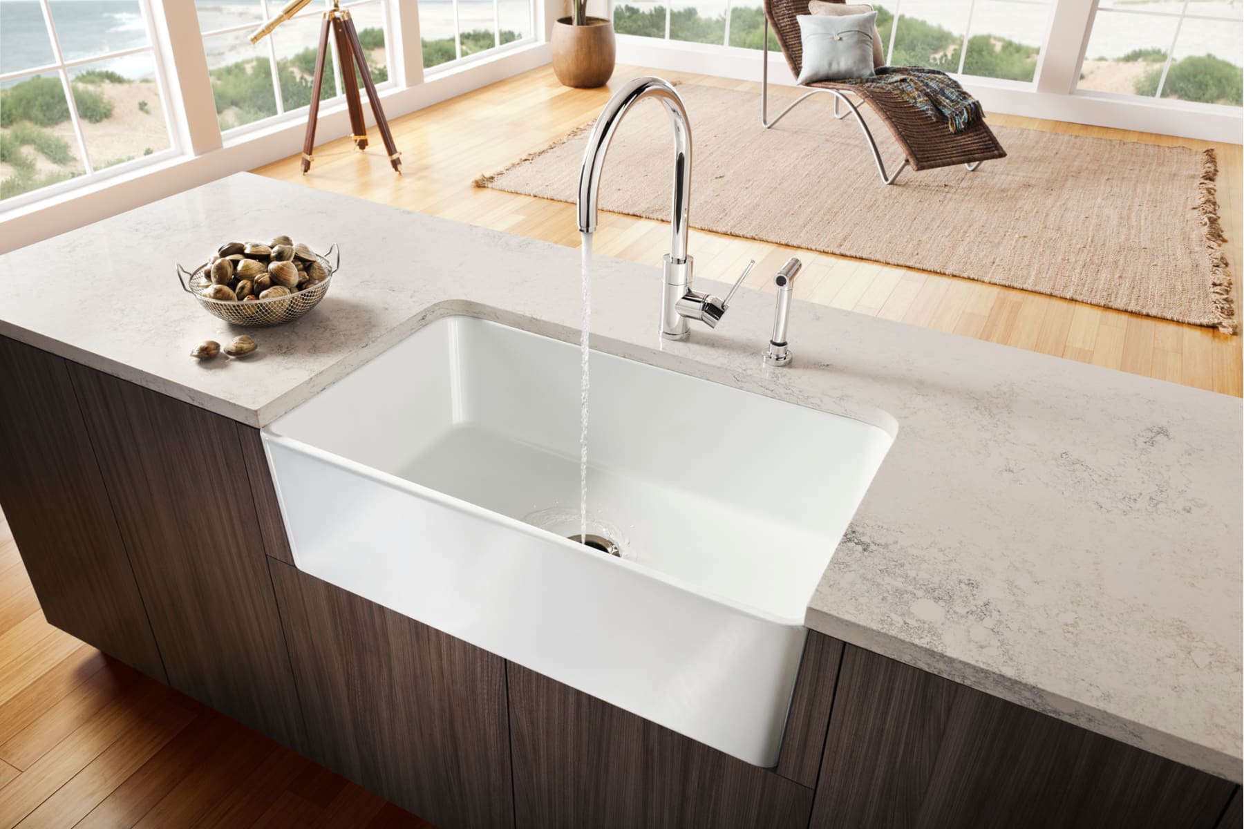 Blanco 441695 White Cerana 33 Single Basin Farmhouse Style Fireclay Blanco 441695 White Cerana 33 Single Basin Farmhouse Style Fireclay Kitchen Sink Faucet Com