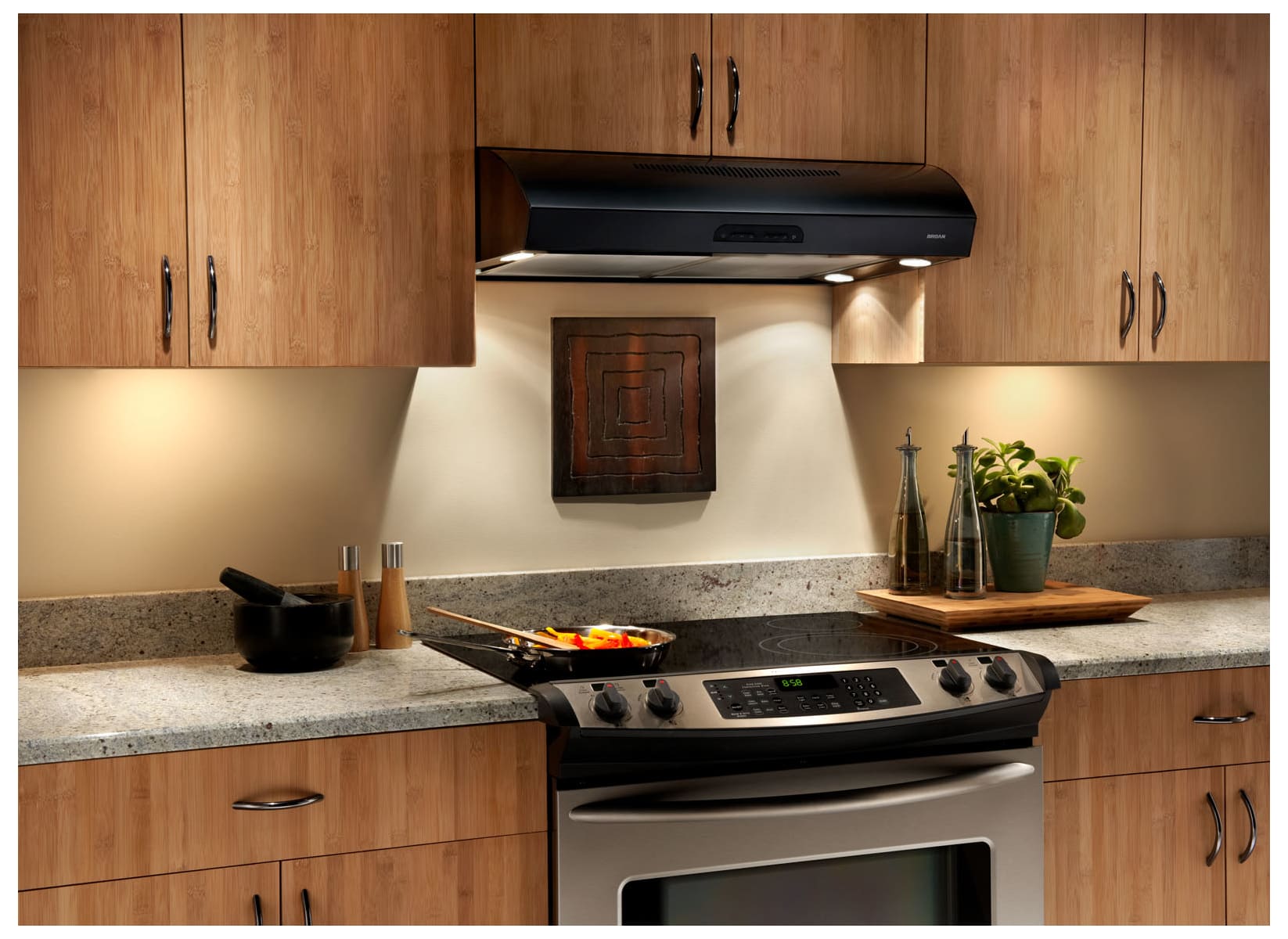 broan black range hood