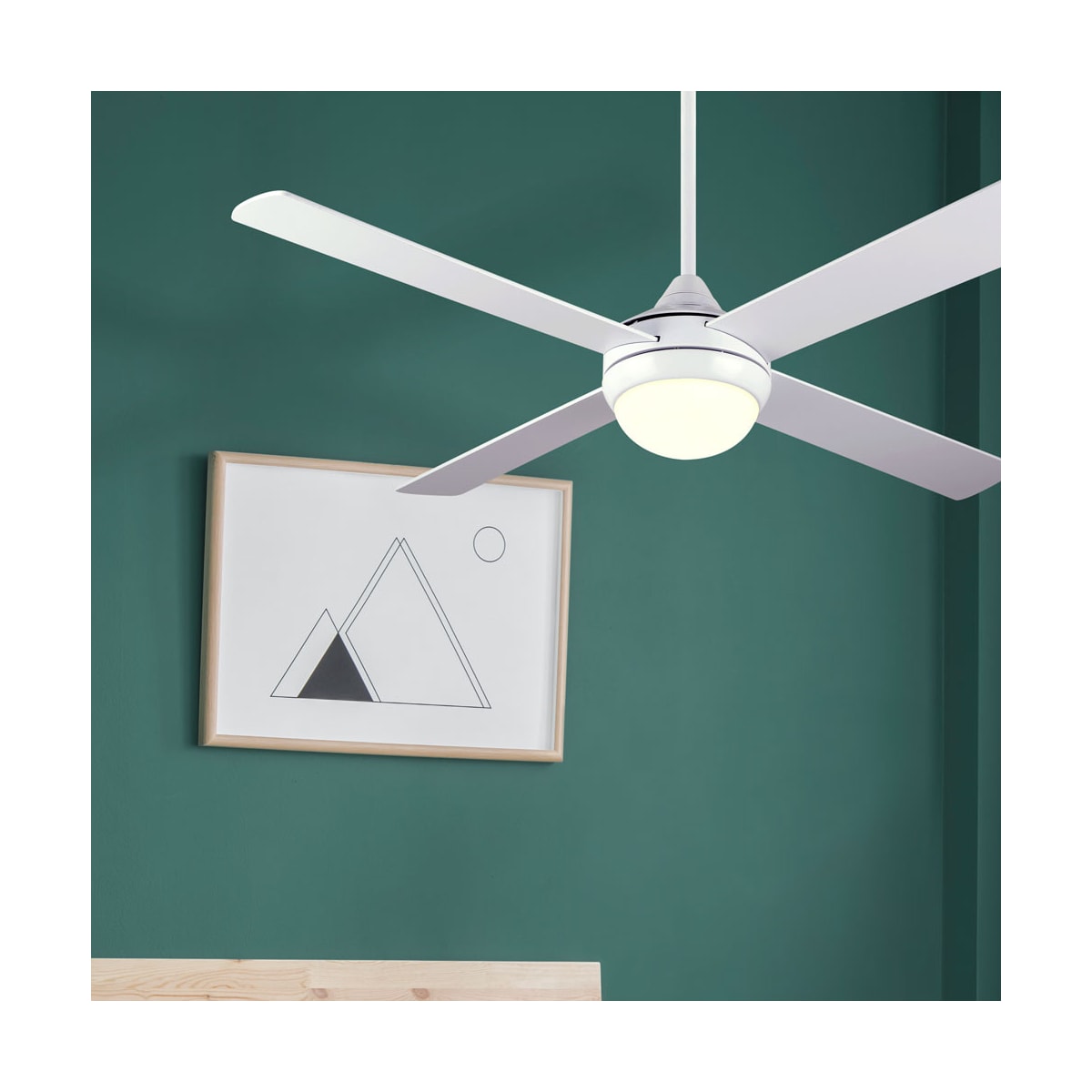 Canarm Cf48fol4wh White Foley 58 4 Blade Indoor Ceiling Fan