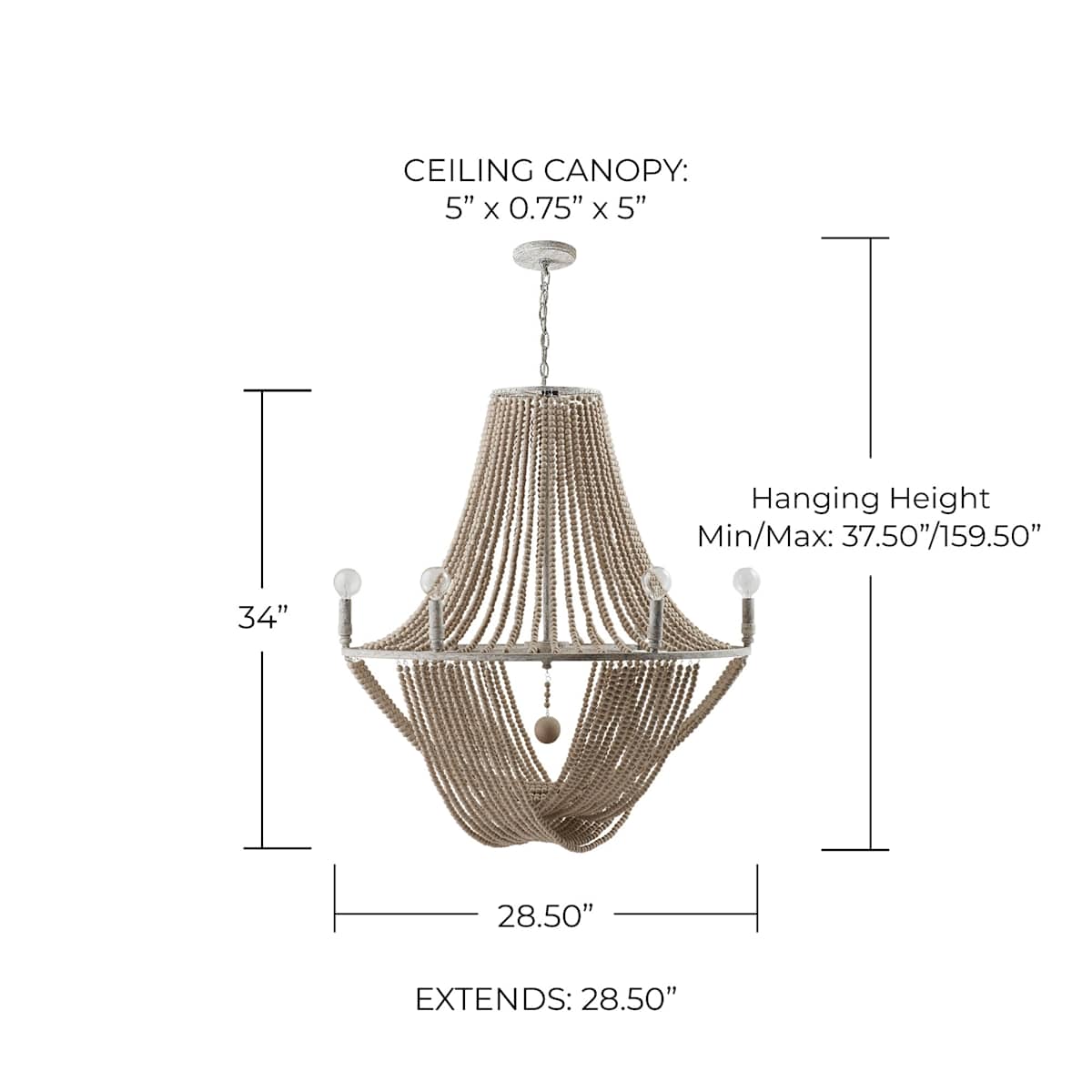 ♡ CAOLILA ♡ Capital Lighting 429561MS Mystic Sand Kayla 6 Light 29