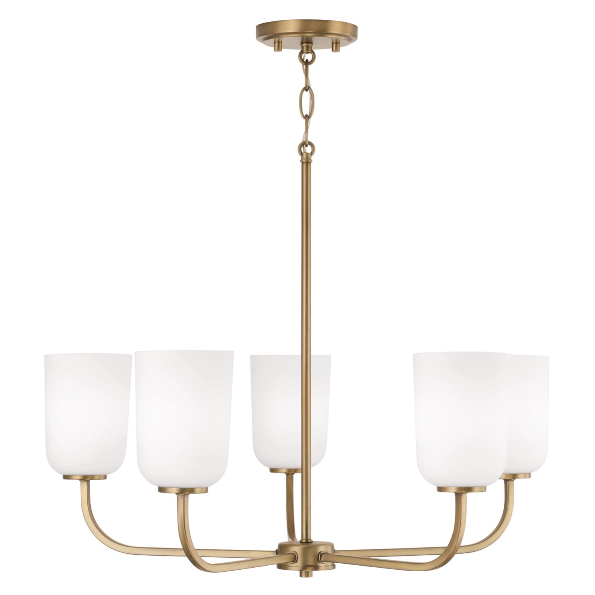 Capital Lighting 448851AD-542 Aged Brass Lawson 5 Light 26