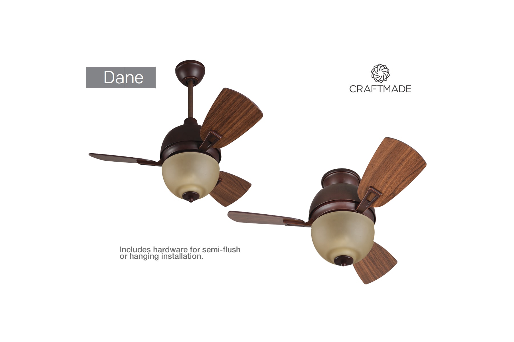 Craftmade Da30obg3 Oiled Bronze Gilded Dane 30 3 Blade Ceiling