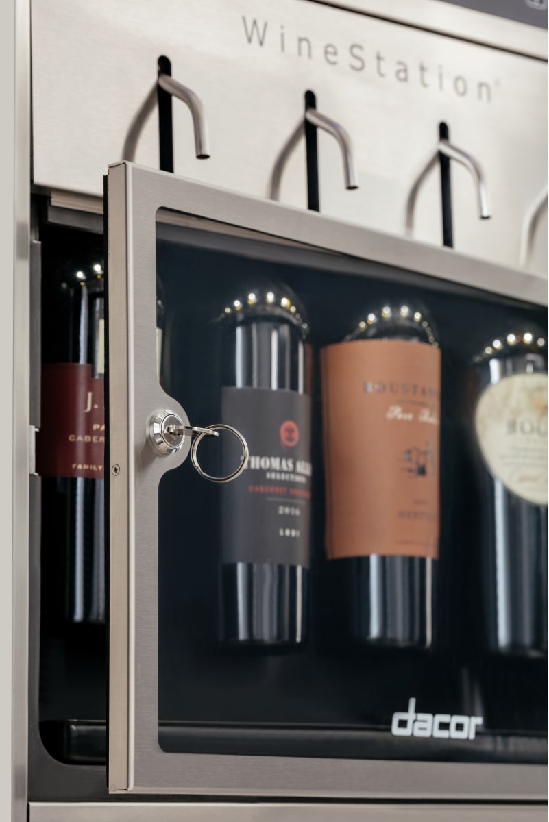 Dacor Discovery WineStation, Dacor's Discovery WineStation is the first  automated, temperature controlled, four-bottle wine dispensing and  preservation system for the home. Enjoy a, By Dacor