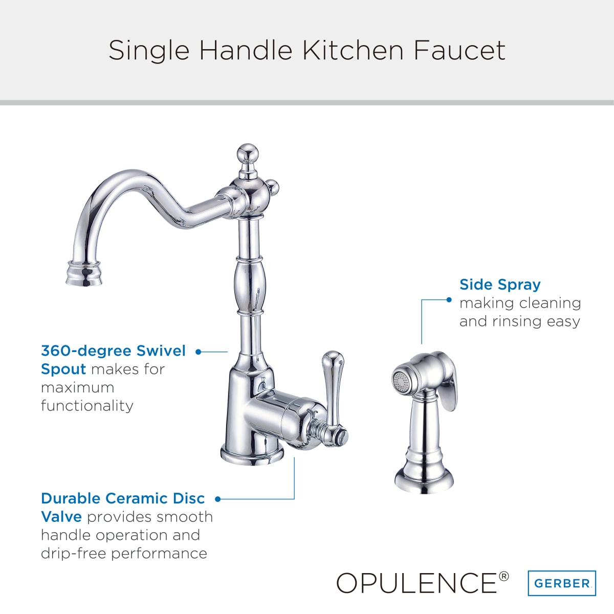 Stainless Steel Once Kitchen Faucet
