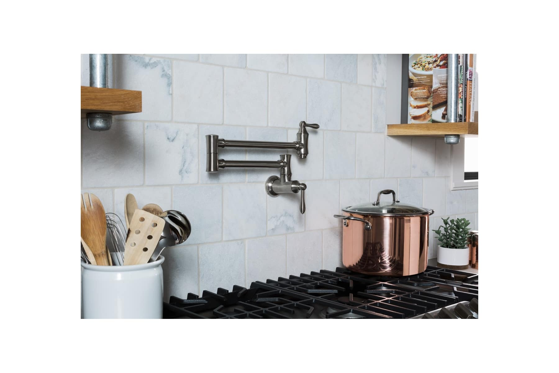 Traditional Wall Mount Pot Filler in Champagne Bronze 1177LF-CZ