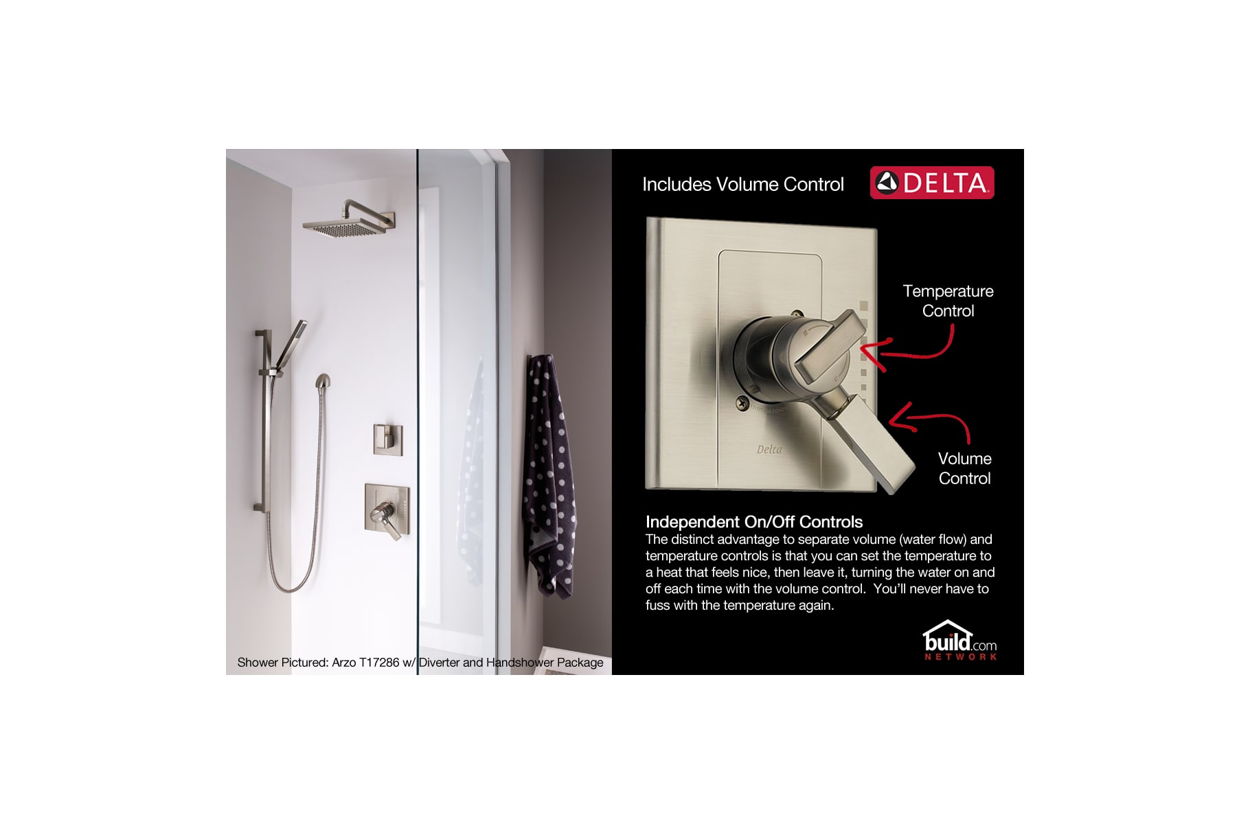 Delta T17278 Rbh2o Venetian Bronze Leland Monitor 17 Series Dual Series Dual Function Pressure Balanced Shower Trim Package With H2okinetic Head And Integrated Volume Control Less Rough In Valve Faucet