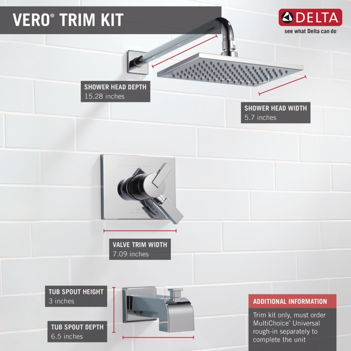 Delta T17453-CZ Champagne Bronze Vero Monitor 17 Series Dual Function  Pressure Balanced Tub and Shower with Integrated Volume Control - Less  Rough-In Valve - FaucetDirect.com