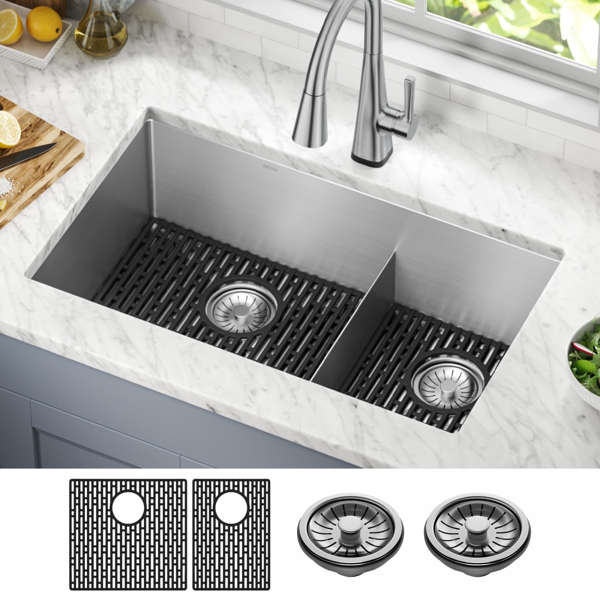 Delta 953034-32D6-SS Stainless Steel Lenta 32” Undermount