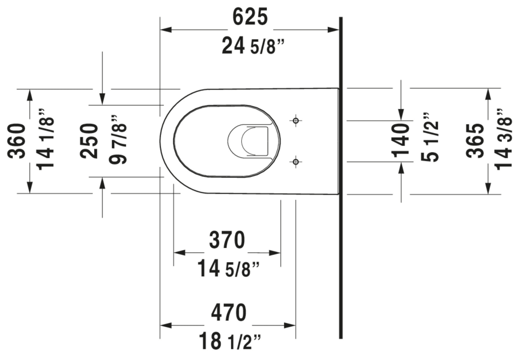 Duravit 2544090092 White Darling New 0.8/1.6 GPF Dual Flush Duravit 2544090092 White Darling New 0.8/1.6 GPF Dual Flush