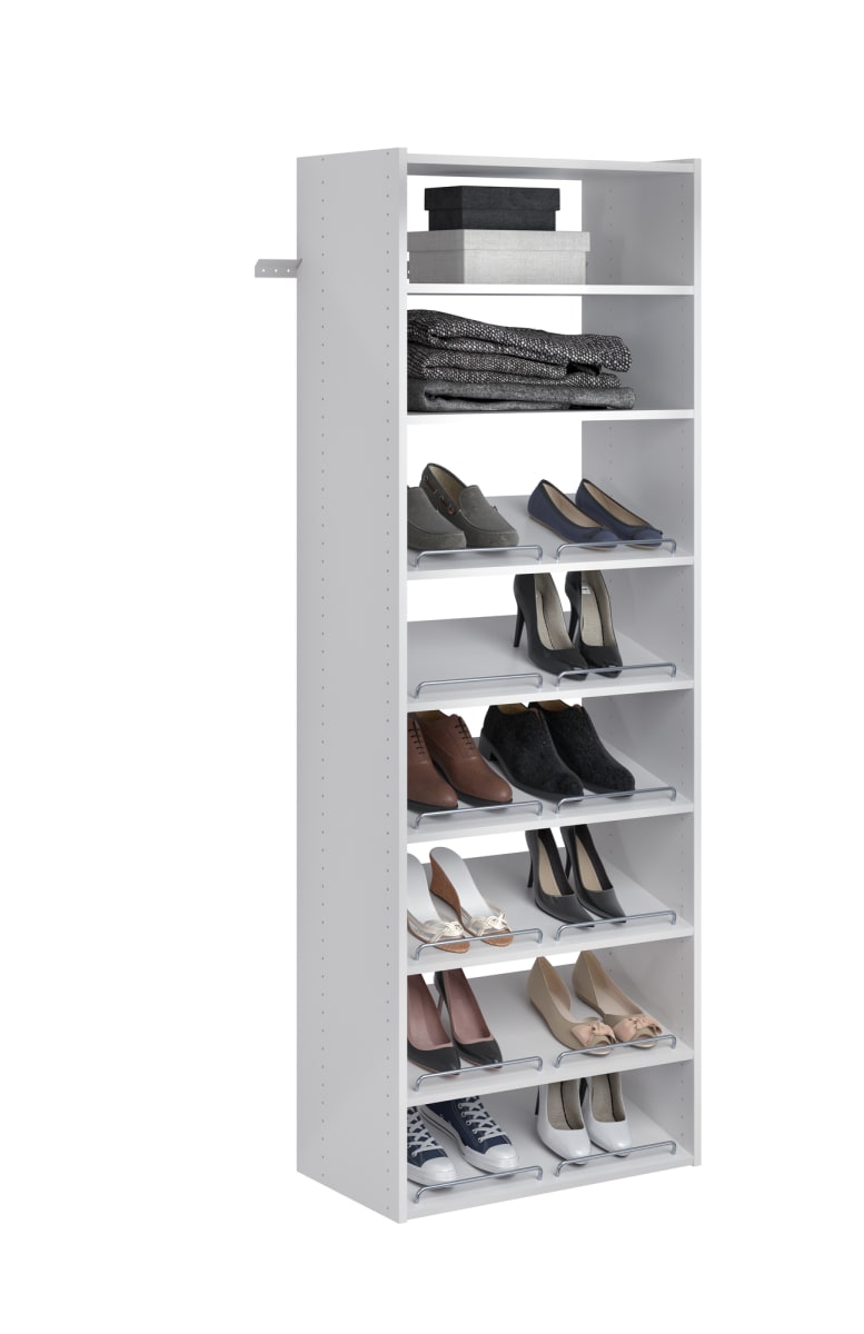 Easy Track PH36 WH White 25 1 8 Inch Wide Shoe Tower Kit PullsDirect