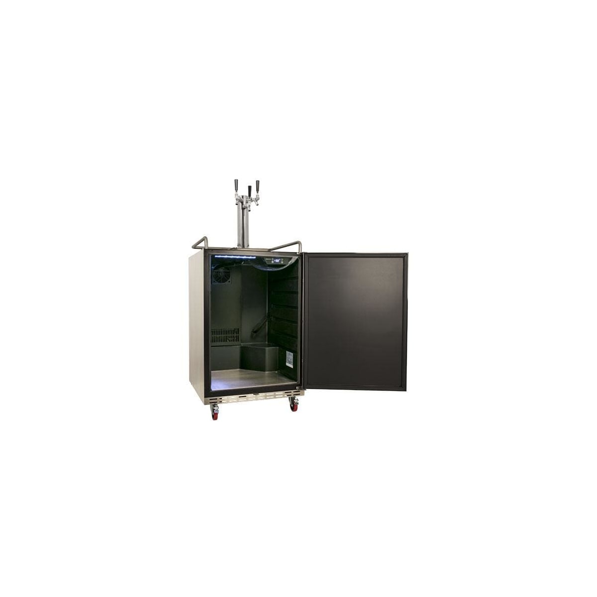 EdgeStar KC3000TRIP Full Size Triple Tap Kegerator with Digital Display Black