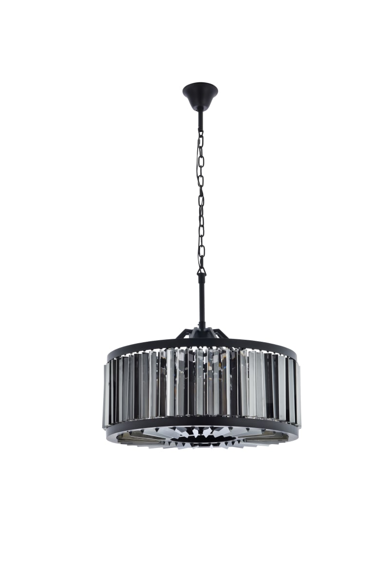 Elegant Lighting 1203D28PN-SS/RC Polished Nickel Chelsea 8
