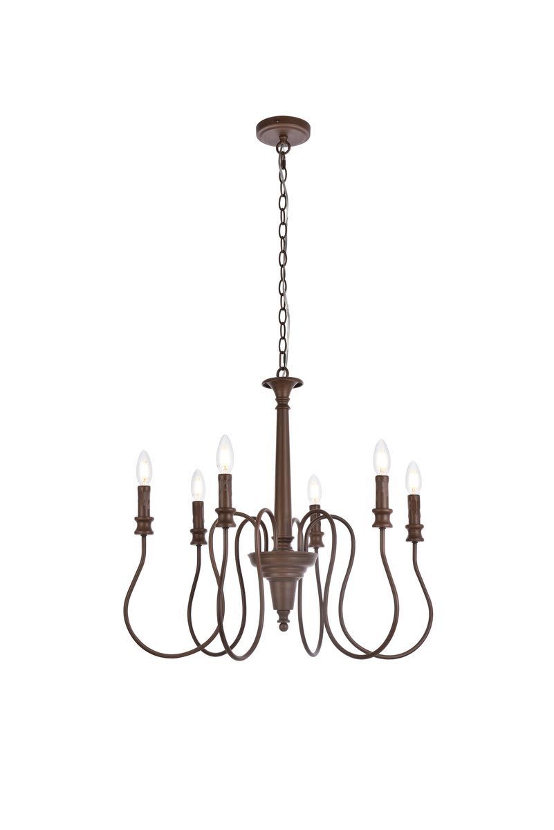 【予約中！】 Elegant Lighting LD7044D26BK Black Flynx 6 Light 26 パーテーション・間仕切り