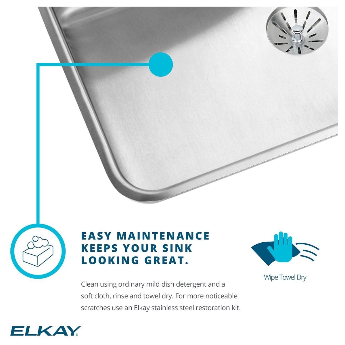 Elkay LRADQ3122400 Sink Stainless Steel 