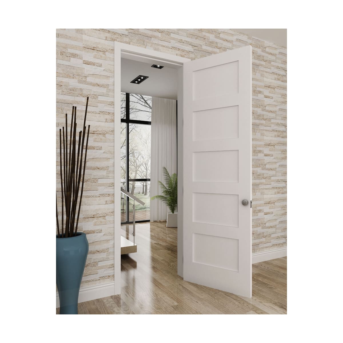 Frameport Fa 3347389w Primed Shaker 36 Inch By 80 Inch Flat 5