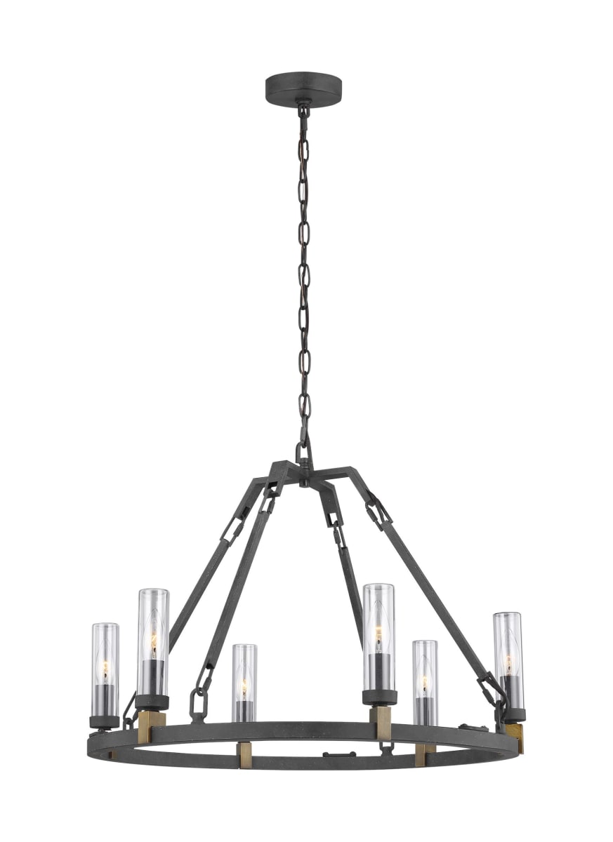 Generation Lighting OLF3213/6AF Antique Forged Iron Landen 6 Light 25