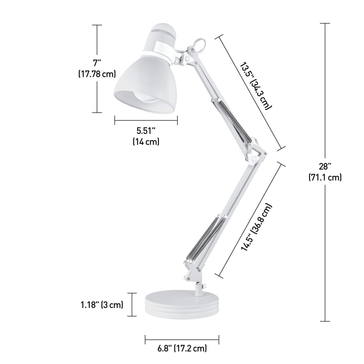 Globe electric 5698601 heavy base architect desk lamp store