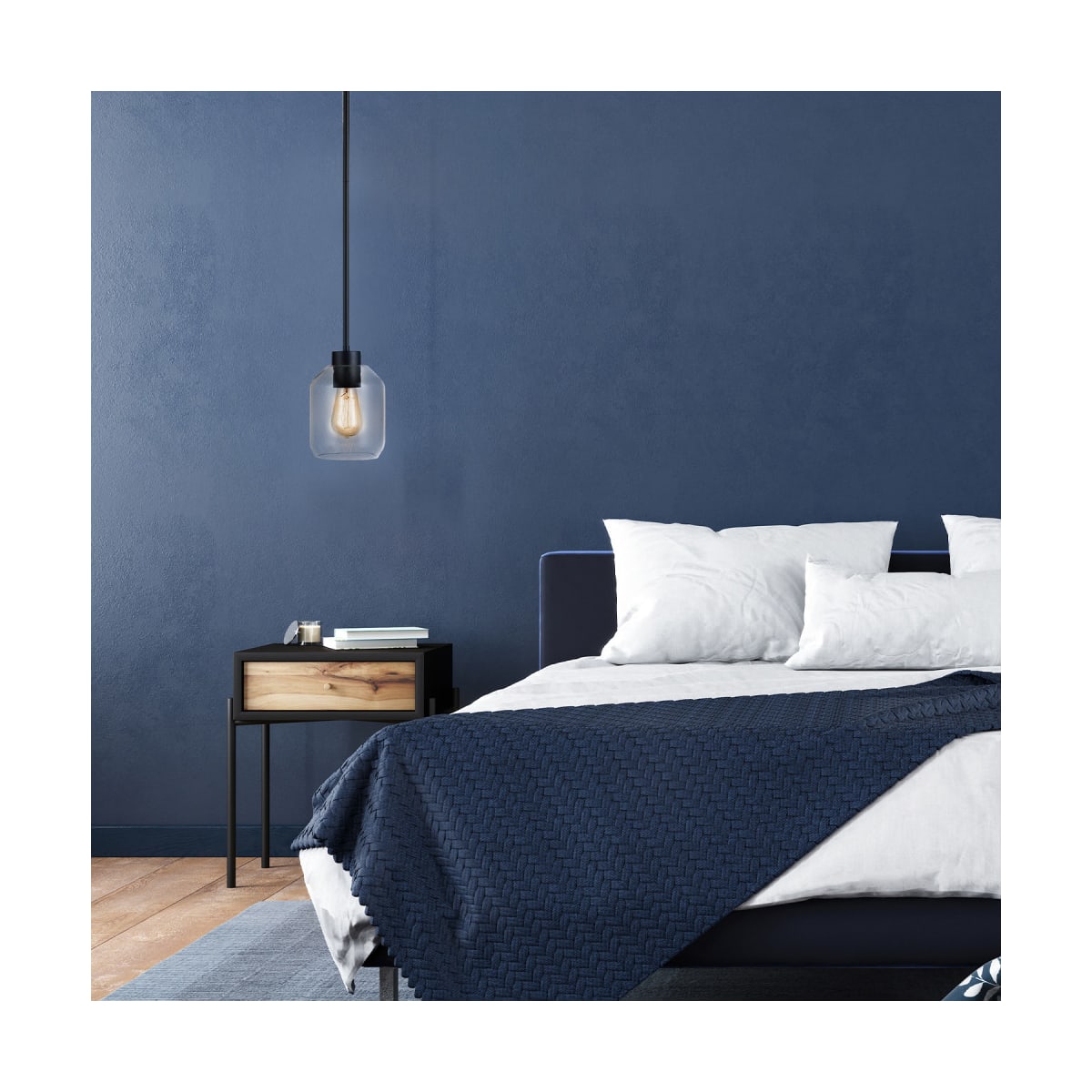 Clear Glass Shade Matte Black Globe Electric 60331 Middleton 1 Pendant Lighting Clear Glass Shade Matte Black Globe Electric 60331 Middleton 1 Pendant Lighting